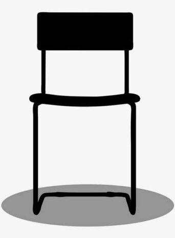 Illustration Of Waiting Chair In Silhouette Isolated On White : Stock Vector (Royalty Free) 021668