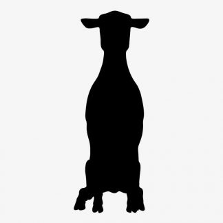 Illustration Of Sheep Standing In Silhouette Isolated On White : Stock Vector (Royalty Free) 021672