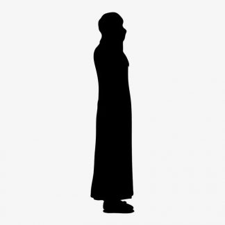 Illustration Of Arabic Man Standing In Silhouette Isolated On White : Stock Vector (Royalty Free) 021677