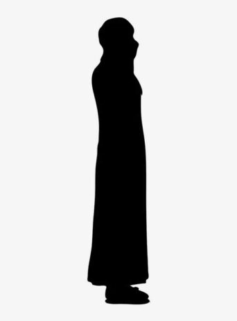 Illustration Of Arabic Man Standing In Silhouette Isolated On White : Stock Vector (Royalty Free) 021677