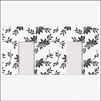 Illustration Of Decorative Wall Panels And Doors In Silhouette Isolated On White : Stock Vector (Royalty Free) 021678