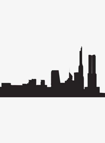 Illustration Of City Blocks In Silhouette Isolated On White : Stock Vector (Royalty Free) 021679