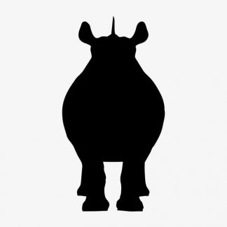 Illustration Of Rhino Standing In Silhouette Isolated On White : Stock Vector (Royalty Free) 021684