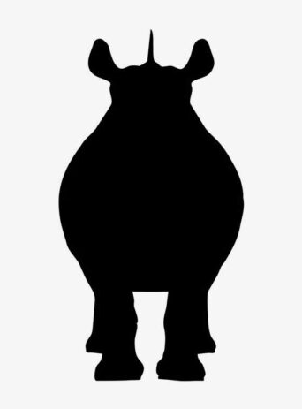 Illustration Of Rhino Standing In Silhouette Isolated On White : Stock Vector (Royalty Free) 021684
