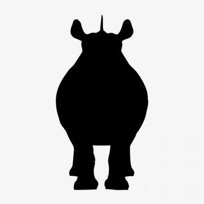 Illustration Of Rhino Standing In Silhouette Isolated On White : Stock Vector (Royalty Free) 021684