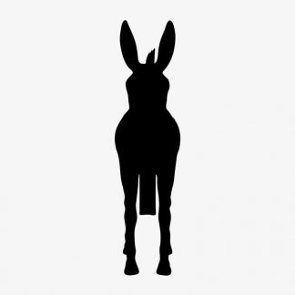 Illustration Of Donkey Standing In Silhouette Isolated On White : Stock Vector (Royalty Free) 021687