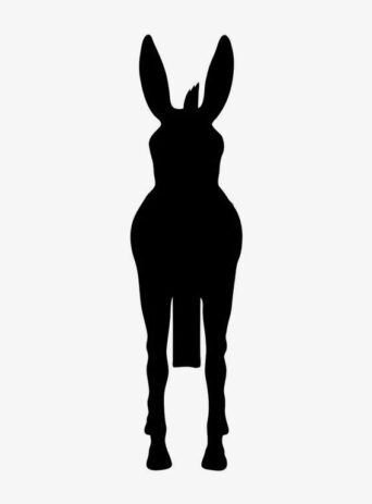 Illustration Of Donkey Standing In Silhouette Isolated On White : Stock Vector (Royalty Free) 021687
