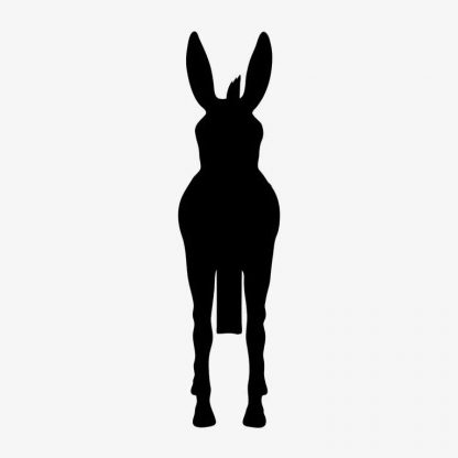 Illustration Of Donkey Standing In Silhouette Isolated On White : Stock Vector (Royalty Free) 021687