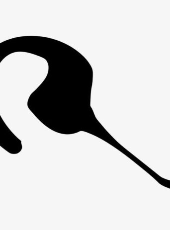 Illustration Of Single Ear Headset In Silhouette Isolated On White : Stock Vector (Royalty Free) 021699