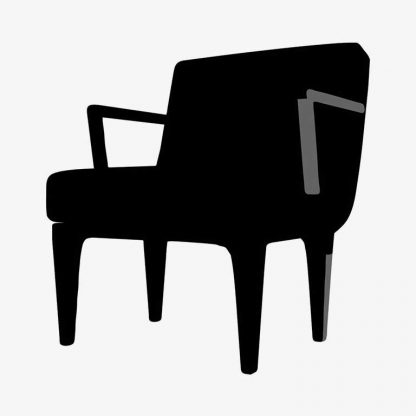 Illustration Of Armchair In Silhouette Isolated On White : Stock Vector (Royalty Free) 021705