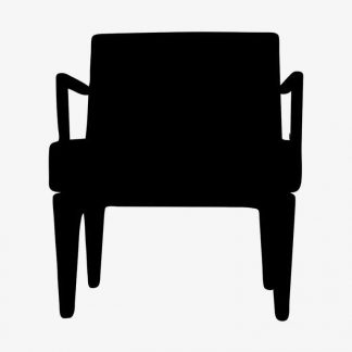 Illustration Of Armchair In Silhouette Isolated On White : Stock Vector (Royalty Free) 021708