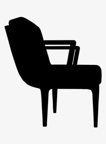 Illustration Of Chair In Silhouette Isolated On White : Stock Vector (Royalty Free) 021711