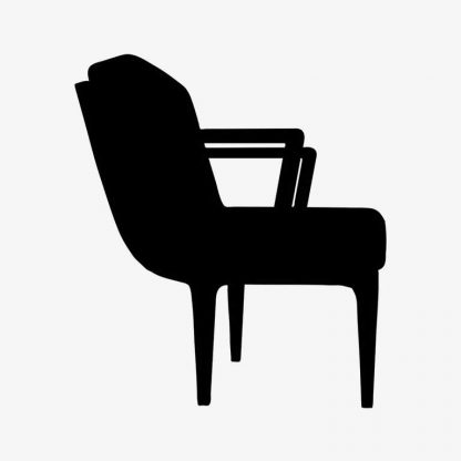 Illustration Of Chair In Silhouette Isolated On White : Stock Vector (Royalty Free) 021711