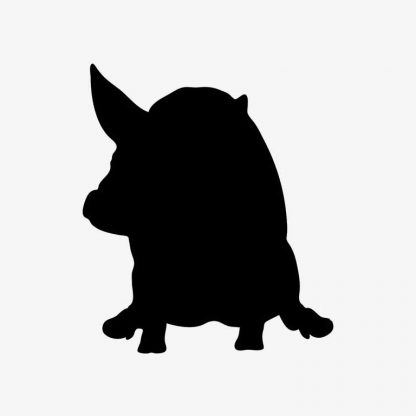 Illustration Of Pig Lying Down In Silhouette Isolated On White : Stock Vector (Royalty Free) 021720