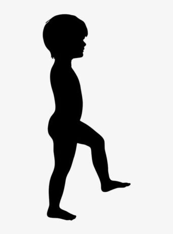 Illustration Of Boy Playing In Silhouette Isolated On White : Stock Vector (Royalty Free) 021735