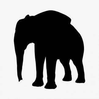 Silhouette of an Elephant: A Majestic Animal's Graceful Outline : Stock Vector (Royalty Free) 021736