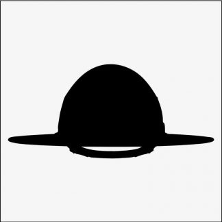 Illustration Of Trooper Hat In Silhouette Isolated On White : Stock Vector (Royalty Free) 021739