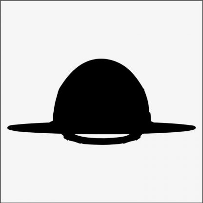 Illustration Of Trooper Hat In Silhouette Isolated On White : Stock Vector (Royalty Free) 021739