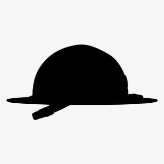 Illustration Of Trooper Hat In Silhouette Isolated On White : Stock Vector (Royalty Free) 021745