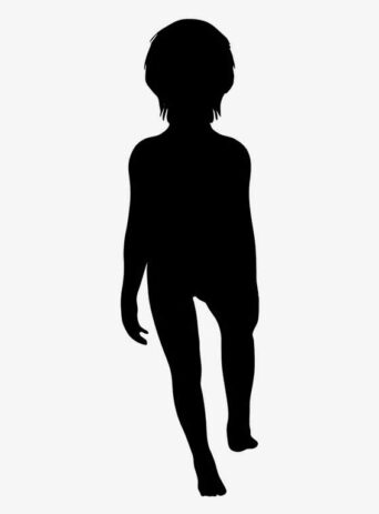 Illustration Of Boy Playing In Silhouette Isolated On White : Stock Vector (Royalty Free) 021754