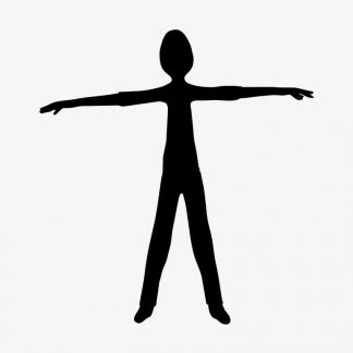 Illustration Of Figure With Open Arms In Silhouette Isolated On White : Stock Vector (Royalty Free) 021760