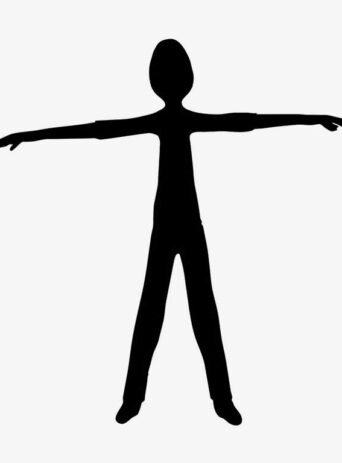 Illustration Of Figure With Open Arms In Silhouette Isolated On White : Stock Vector (Royalty Free) 021760