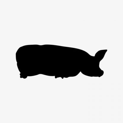 Illustration Of Pig Lying Down In Silhouette Isolated On White : Stock Vector (Royalty Free) 021761