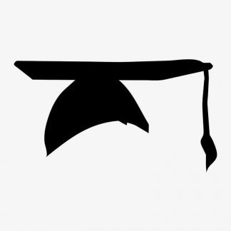 Illustration Of Graduation Cap In Silhouette Isolated On White : Stock Vector (Royalty Free) 021772