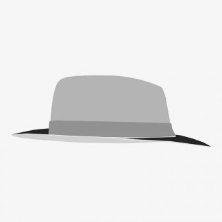 Illustration Of Triby Hat In Silhouette Isolated On White : Stock Vector (Royalty Free) 021777