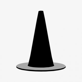 Illustration Of Traffic Cone In Silhouette Isolated On White : Stock Vector (Royalty Free) 021779