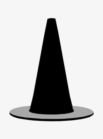 Illustration Of Traffic Cone In Silhouette Isolated On White : Stock Vector (Royalty Free) 021779