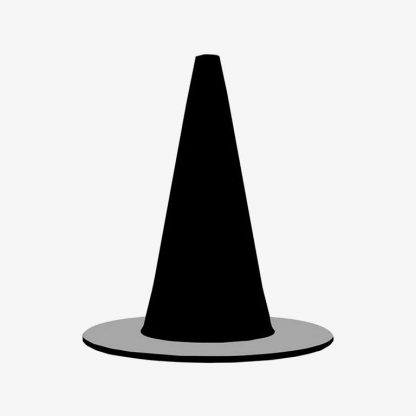 Illustration Of Traffic Cone In Silhouette Isolated On White : Stock Vector (Royalty Free) 021779