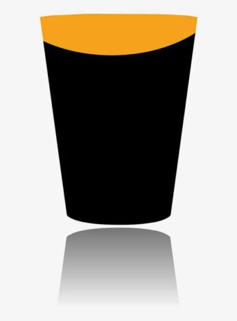 Illustration Of Orange Black Color Cup In Silhouette Isolated On White : Stock Vector (Royalty Free) 021780