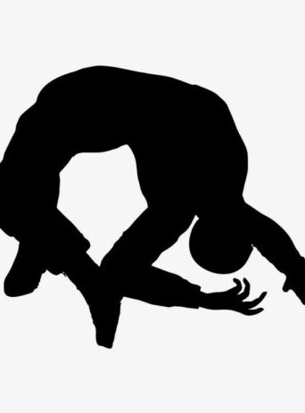 Illustration Of Person Falling On His Back Hanging In The Air In Silhouette Isolated On White : Stock Vector (Royalty Free) 021785