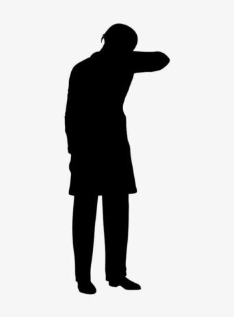 Illustration Of A Person Struggling To Manage Stress and Overcome Desperation In Silhouette Isolated On White : Stock Vector (Royalty Free) 021786