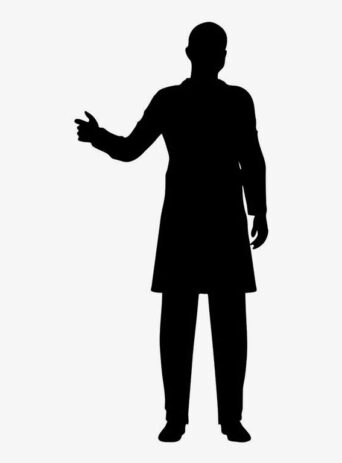 Illustration Of Person Protesting Holding Banner In Silhouette Isolated On White : Stock Vector (Royalty Free) 021787