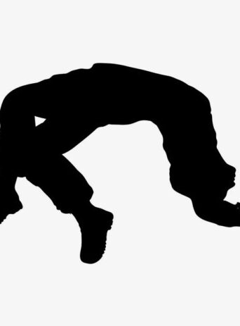 Illustration Of Person Falling On His Back Hanging In The Air In Silhouette Isolated On White : Stock Vector (Royalty Free) 021795