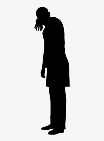 Illustration Of A Person Struggling To Manage Stress and Overcome Desperation In Silhouette Isolated On White : Stock Vector (Royalty Free) 021798