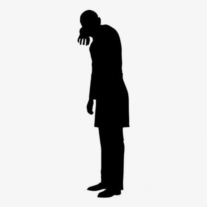 Illustration Of A Person Struggling To Manage Stress and Overcome Desperation In Silhouette Isolated On White : Stock Vector (Royalty Free) 021798