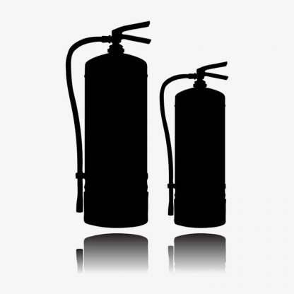 Illustration Of Fire Extinguisher In Silhouette Isolated On White : Stock Vector (Royalty Free) 021807