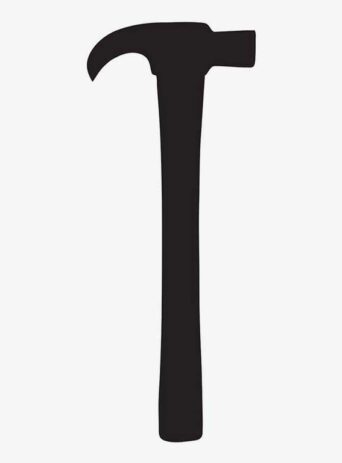 Illustration Of Black Hammer In Silhouette Isolated On White : Stock Vector (Royalty Free) 021809