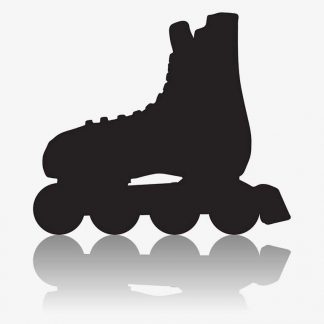 Illustration Of Skates In Silhouette Isolated On White : Stock Vector (Royalty Free) 021814