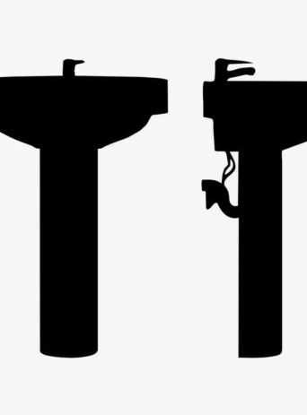 Illustration Of Sink In Silhouette Isolated On White : Stock Vector (Royalty Free) 021817