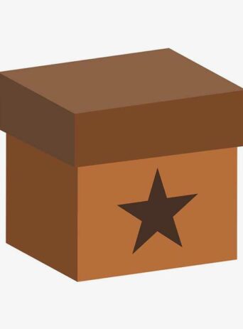 Illustration Of Gift Box with Star Icon In Silhouette Isolated On White : Stock Vector (Royalty Free) 021839