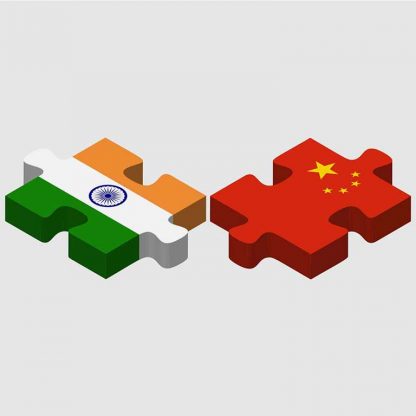 Illustration Of India and China Flags Isolated On White : Stock Vector (Royalty Free) 021840