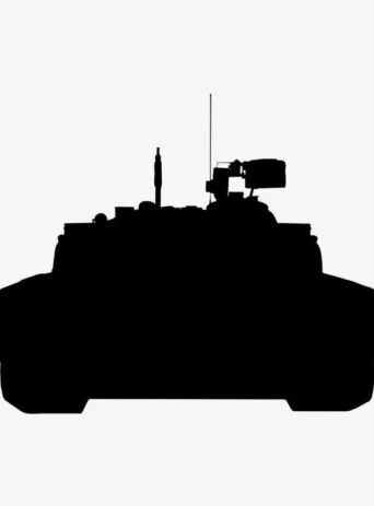 Illustration Of Military Tank In Silhouette Isolated On White : Stock Vector (Royalty Free) 021850