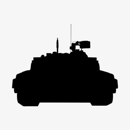 Illustration Of Military Tank In Silhouette Isolated On White : Stock Vector (Royalty Free) 021850