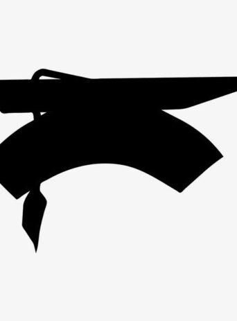 Illustration Of Graduation Hat In Silhouette Isolated On White : Stock Vector (Royalty Free) 021851
