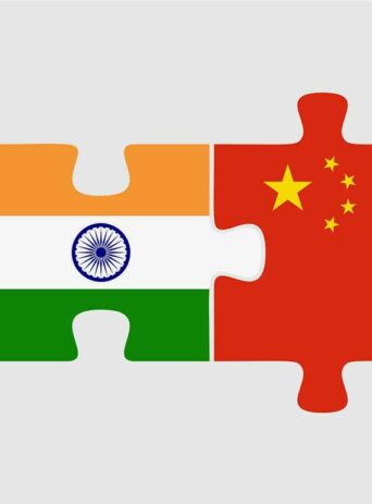 Illustration Of Flags of India and China Isolated On White : Stock Vector (Royalty Free) 021860