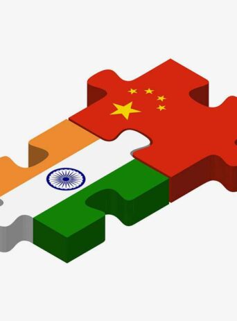 India and China flags in 3d shape : Stock Vector (Royalty Free) 021893